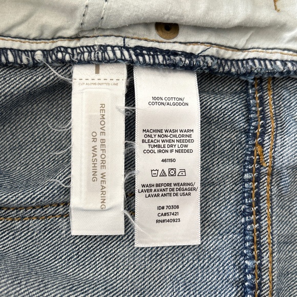 LOFT Distressed Denim Front Slit Skirt SIZE 6 - Picture 4 of 6